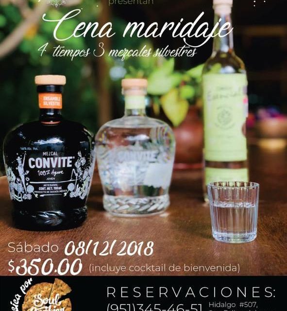 Cena maridaje Doba Yej y Convite Mezcal Premium