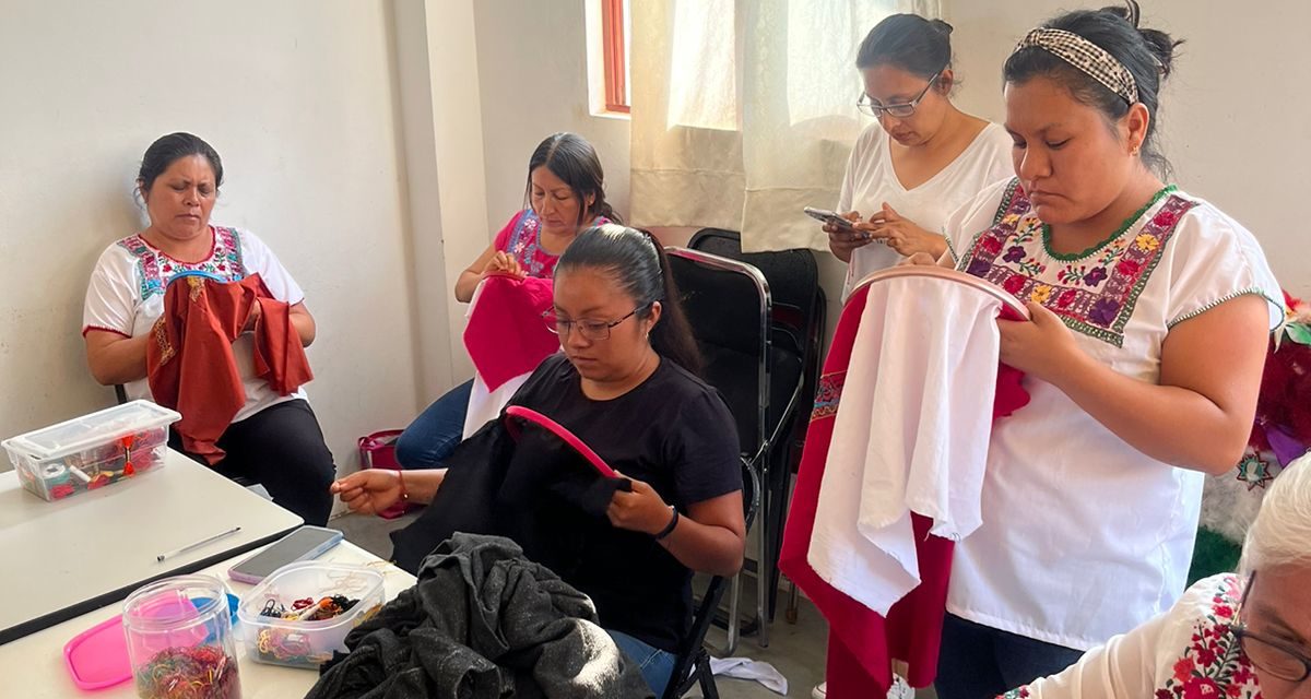 Impulsa Icapet rescate de técnicas de bordados en Ocotlán