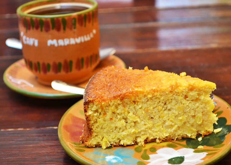 Pastel de Elote del mercado orgánico El Pochote