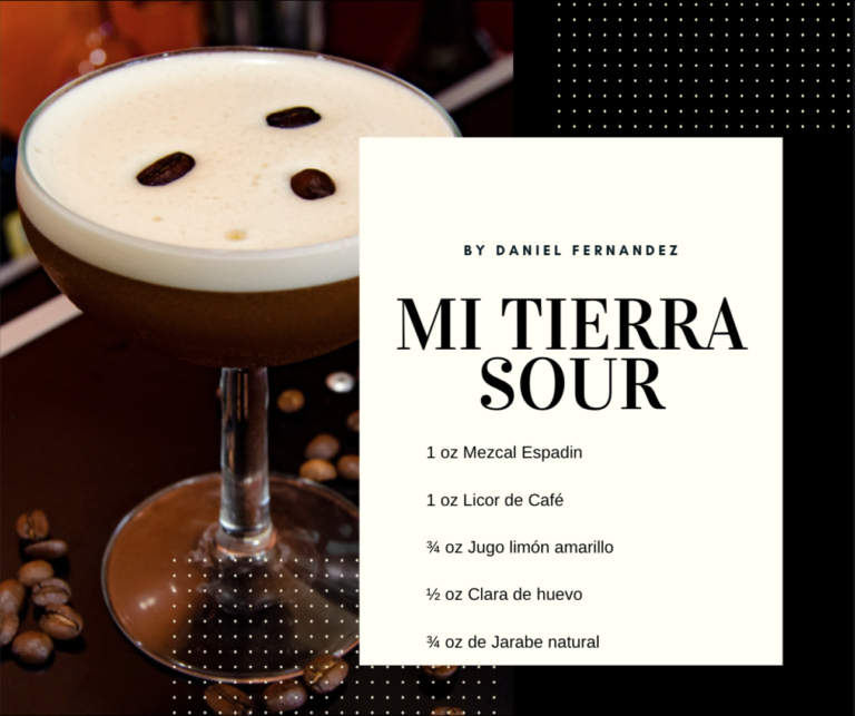 Cocktail de mezcal y café | Mi Tierra Sour