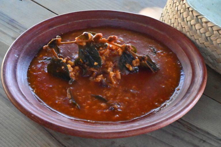 Mole de maíz, el guiso tradicional de Coatecas Altas, Ejutla